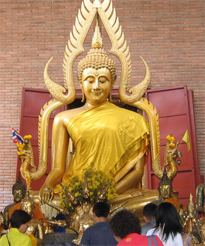 Yellow Buddha in Thailand
